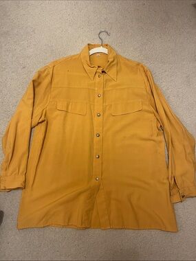 Mustard Casual Button-Up Shirt